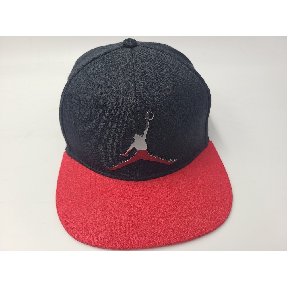 Youth Air Jordan Jumpman Cement‎ Elephant Print Snapback Hat Cap Boy Black Red
